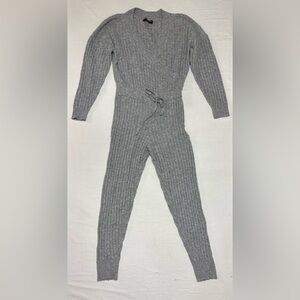 Central Park West Gray Knit Jumpsuit